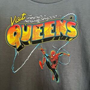NWOT Women’s Marvel Spider-Man Gray Graphic Tee, Size 2XL